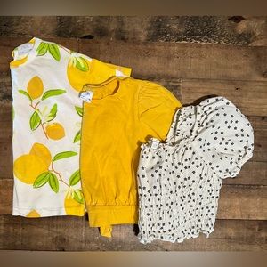 Zara girls bundle 3 tops (crop & regular)